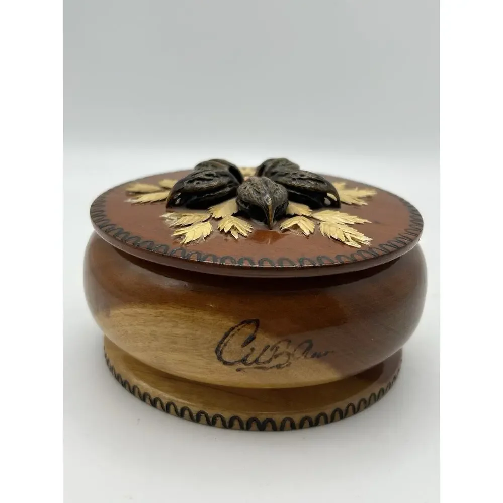 Hand Carved Wooden Bowl Vintage From Cuba